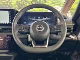 【純正革巻きステアリング】上質な革を使用することで、手にしっかり馴染みとても運転しやすいハンドルです♪