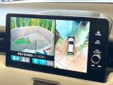 【マルチビューカメラシステム】専用のカメラにより、上から見下ろしたような視点で360度クルマの周囲を確認することができます☆死角部分も確認しやすく、狭い場所での切り返しや駐車もスムーズに行えます。