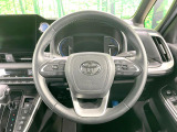 【純正革巻きステアリング】上質な革を使用することで、手にしっかり馴染みとても運転しやすいハンドルです♪