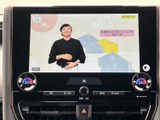画面でテレビ番組を視聴でき、停車中の待ち時間を過ごす際にも楽しめる装備です。映像は大きな画面に表示され、画面下には空調の操作部もまとまっています。