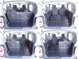 乗車人数やお荷物に応じて後部座席をセパレートに倒すことが出来ます。充分なラゲッジスペースも確保。