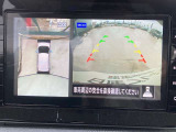 インテリジェント アラウンドビューモニター。上空から見下ろしている様な映像をモニターへ映し出し、スムーズな駐車をサポートします。さらに障害物検知センサー反応すると、警告表示、警告音により注意を促します
