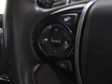 ハンドルにオーディオの操作スイッチが装備されています。視線を前方から外さずハンドルから手を離さずに操作できるのでとっても安全ですね。