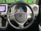 【純正革巻きステアリング】上質な革を使用することで、手にしっかり馴染みとても運転しやすいハンドルです♪