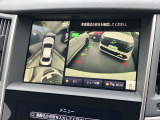まるで真上から見ているような、視認性の良いアラウンドビューモニターです。駐車が苦手な方でもこれでらくらく駐車できますよ。