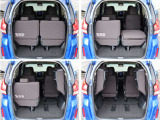 重い荷物も、楽に積み降ろし。ワイドな開口幅と低床設計により、大開口テールゲートを実現。さらに、3列目シートを左右にはね上げれば、広大な荷室が出現します。