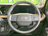 【純正革巻きステアリング】上質な革を使用することで、手にしっかり馴染みとても運転しやすいハンドルです♪
