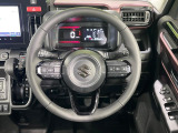 【純正革巻きステアリング】上質な革を使用することで、手にしっかり馴染みとても運転しやすいハンドルです♪