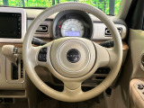 【純正革巻きステアリング】上質な革を使用することで、手にしっかり馴染みとても運転しやすいハンドルです♪