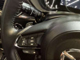 ステアリングには各種操作スイッチを装備しております。運転席から手を大きく離すことなく操作できるため、利便性にも配慮された仕様です。