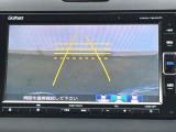 カラービジョンとガイド線で見やすい視点切替式のバックモニター。