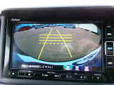 車の後方に小型カメラが付いておりバックする際の後方の様子をモニター上に表示します。