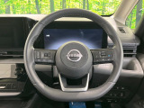 【純正革巻きステアリング】上質な革を使用することで、手にしっかり馴染みとても運転しやすいハンドルです♪