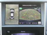 メーカーコネクトナビです。アラウンドビューモニター(全周囲カメラ)で、クルマを上空から見下ろしているかのような映像を映し出します。周囲の状況がひと目でわかります!