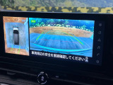 【アラウンドビューモニター】専用のカメラにより、上から見下ろしたような視点で360度クルマの周囲を確認することができます☆死角部分も確認しやすく、狭い場所での切り返しや駐車もスムーズに行えます。