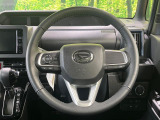 【純正革巻きステアリング】上質な革を使用することで、手にしっかり馴染みとても運転しやすいハンドルです♪