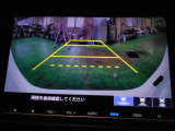 バックカメラの画像です。ガイドラインがスムースな車庫入れをサポートいたします。車庫入れの安心感がアップしますね。