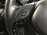 ステアリングスイッチ付き。前方から目を離すことなく操作することが可能です。
