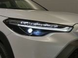 LEDヘッドライトです。デザイン性がよくとても明るいので、夜間の走行や悪天候でも安心です。しかも長寿命!