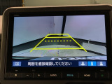 リバースギアに入れるだけで後方の表示へ切り替わります。夜間や雨の日の駐車も楽になりますよ。