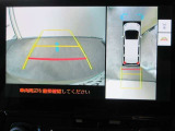 車両を上から見たような映像をディスプレイオーディオ画面に表示するパノラミックビューモニター