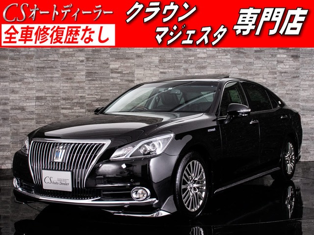 中古車 トヨタ クラウンマジェスタ マジェスタhv 3 5最上級f 黒革 サンルーフ 1オーナー エアロ 99 4km ブラック 千葉県 227 8万円 中古車情報 中古車検索なら 車選びドットコム